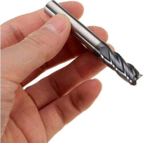 1Pcs 75MM Tungsten Carbide End Mill 4 Flute Cutter Drill HRC50 Flat Bottom Dia 10MM Suit For Home and General Building