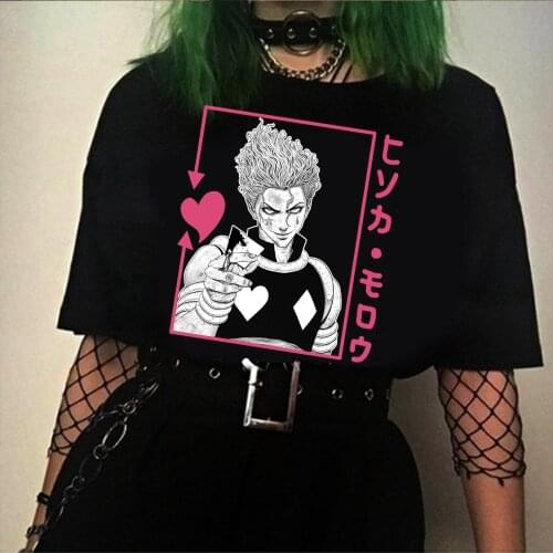 Anime Hunter X Hunter Hisoka Printed Harajuku Summer Short Sleeve Oversized Casual T-shirts