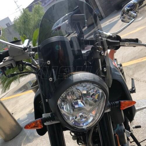 Windshield For 2008 - 2020 Moto Guzzi V7 750 II III Stone Racer Rough Special Carbon Milano Windscreen Bracket Headlight Mount