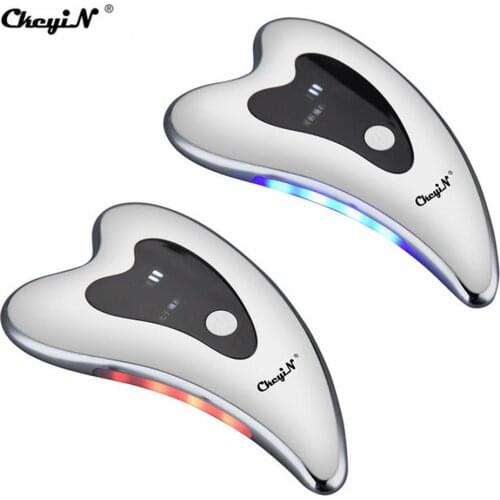 CkeyiN Facial Lifting Guasha Massager Tool Electirc Facial Skin BeautyVibration Heating Beauty Photon Rejuvenation Scraping Tool