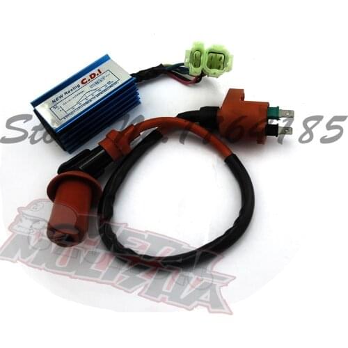 Unlimited AC Fired CDI(6pin)+ Ignition Coil Fit GY6 50CC 125cc 150cc 200cc Motorcycle Scooter ATV Quad Buggy