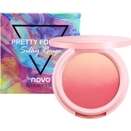 Novo brand makeup blusher powder gradient color sweet pink face contouring makeup blush palette kit BN119