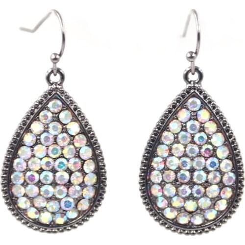 Brand New Fashion Full Pave Small Crytal Water Drop Earrings for Women