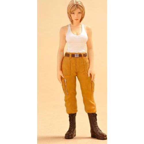 New Unassembled 1/20 Female pilot soldier Resin Kit DIY Toys Unpainted kits