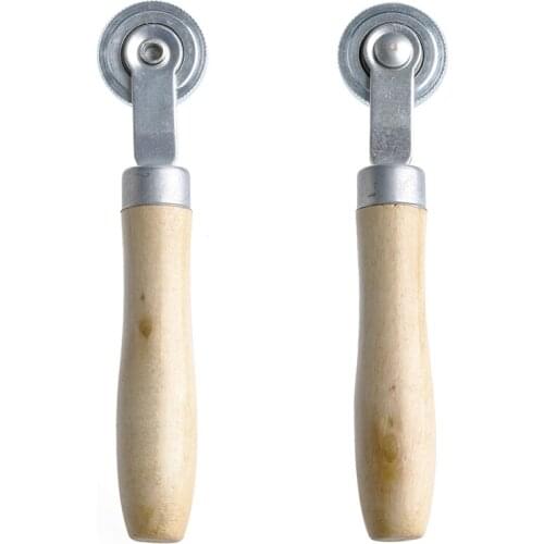 New Car Tire Repair Patch Stitch Wheel Roller Puncture Tool Wood Handle E7CA