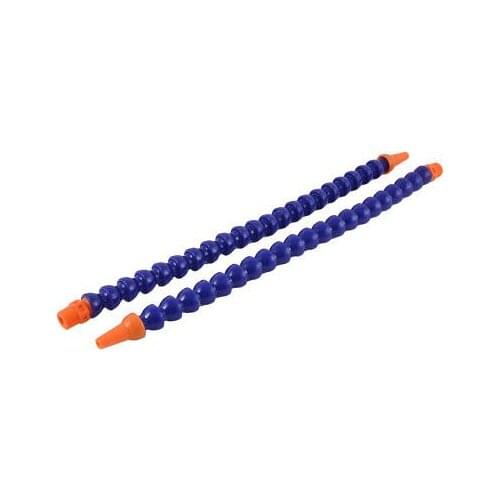 Plastic 3/8BSP Male Thread Flexible Water Oil Coolant Pipe Hose Tube 40cm 2pcs