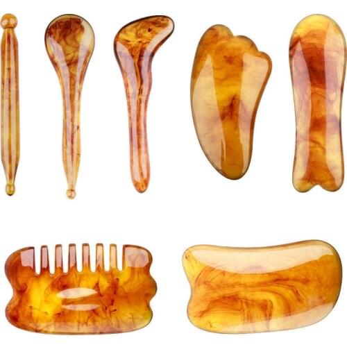 Resin Face Lift Gouache Scraper Gua Sha Massager Skin Care Facial Slimming Anti Wrinkle Scraping Board SPA Guasha Detox Tools