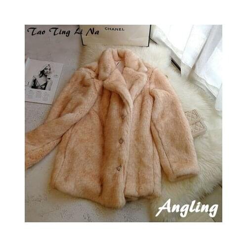 2020 New Style High-end Fashion Women Faux Fur Coat S22