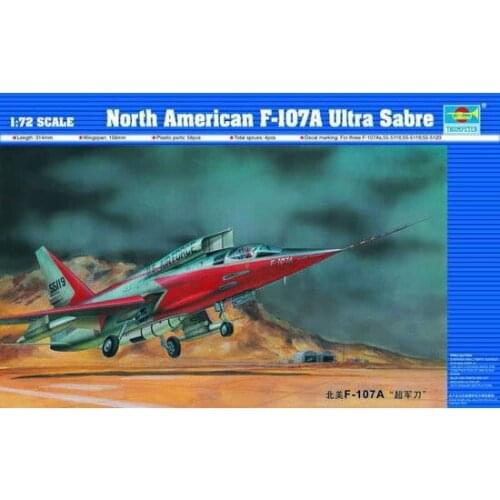 Trumpeter 1/72 scale model 01605 F-107A "Super Saber" fighter