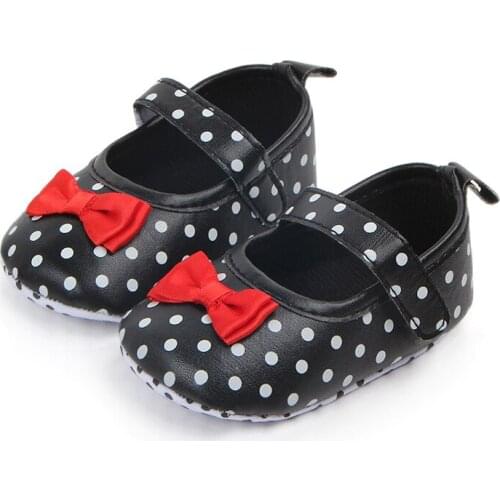 Polka Dot Bow Baby Girl Shoes Spring and Autumn First Walkers Fashion Girl Shoes Newborn Casual Cute Baby Shoes