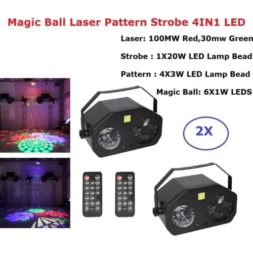 Magic Ball Laser Pattern Strobe Light LED Disco Strobe Lights 65W DJ Flashing Stage Light For Party Light Christmas Decorations