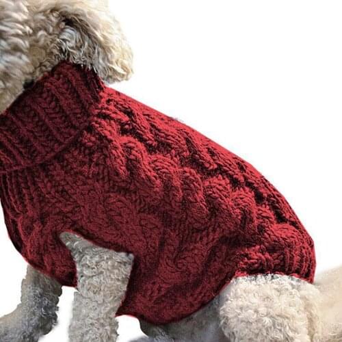 Winter Dog Sweater Cat Warm Clothing Turtleneck Knitted Costume Pet Cat Puppy Clothes Small Dogs Chihuahua Vest