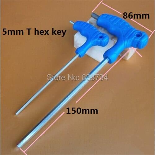 10pcs 5mm T hex key alloy steel T handle hex allen key wrench tool