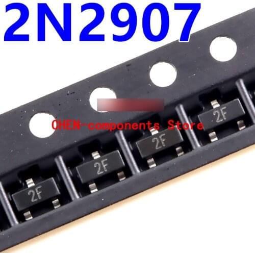 100pcs 2N2907A 2F SMD triode SOT-23