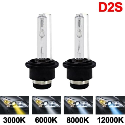 AKCESOR 2pcs D2S Kit Xenon Light Bulbs 3000K 4300K 5000K 6000K 8000K 10000K 12000K HID Car Headlight Auto Lamp Universal