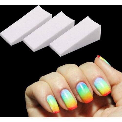 24Pcs/Lot White Triangle Nail Brush For Manicure Art Paper & Foam Paint Brush Nail Art Beauty Sponge For Nail Design