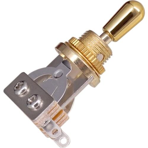 3 Way Short Straight Guitar Toggle Switch Pickup Selector with Brass Hat Compatible with Les Paul LP SG Electric Guitars