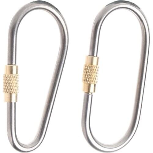 5pcs Mini Titanium Carabiner Perfect D-Ring Locking Keychain for Outdoor and Indoor Use