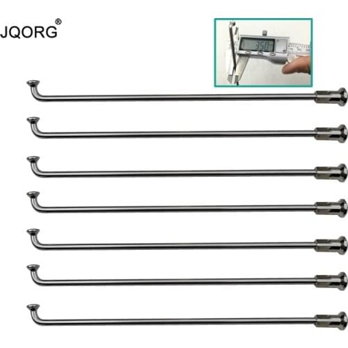9 G 3.5 mm Diameter Material 304 Stainless Steel J-bend Lighting Sliver Color Motorcycle Spokes With Brass Alloy Nipples 40 PCS
