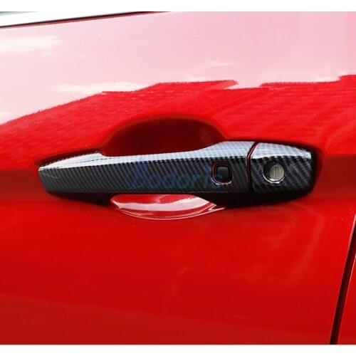 Accessories For Mitsubishi Eclipse Cross 2018 2019 2020 Carbon Fiber Color handle Protective Cover Door Handle Outer Bowls Trim