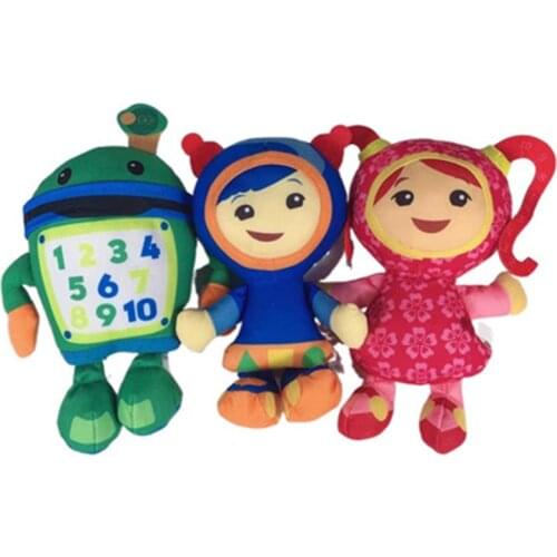 22cm children cartoonTeam Umizoomi three piece toy set Plush toys for birthday