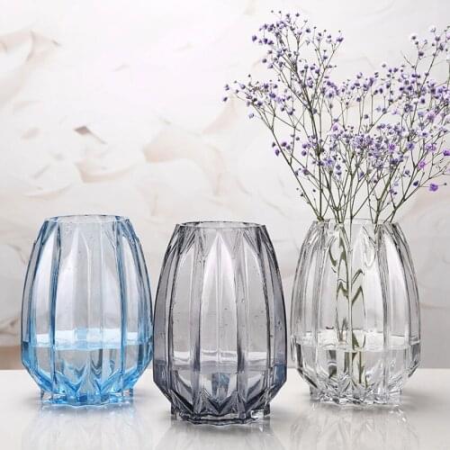 European modern Home Office Decor Vase Tabletop Glass Vase Hydroponic Container Terrarium Plant Flower pot J