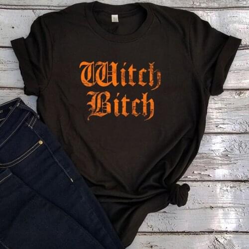 Witch Halloween Tshirt Harajuku 2021 New Girls Fashion Korean Clothes 90s Shirts Witch Tops Thanksgiving New