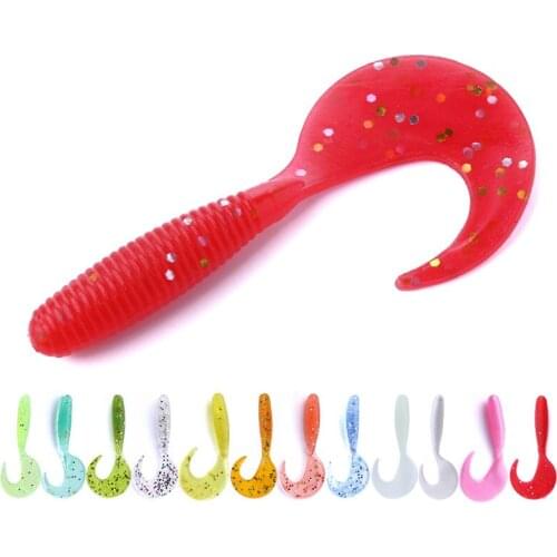 HENGJIA 5pcs Soft Fishing Lures 6.5cm/2g Artificial Rubber Plastic Lifelike Tail Carp Fishing Pesca Fishing Tackle