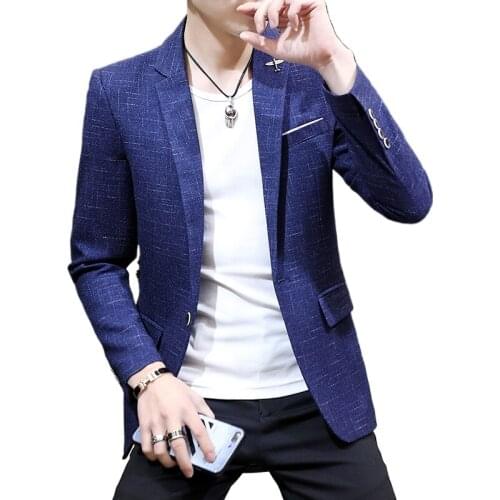 Handsome Formal Men Blazer Casual Business Black Slim Fit Blazers Men Suits Striped Mens Blazer Jacket Mens Clothing 4XL