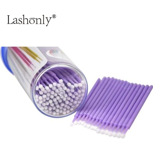 New 100pcs Eyelash Extension Micro Brushes Disposable Individual Applicators Mascara best deal 1pack