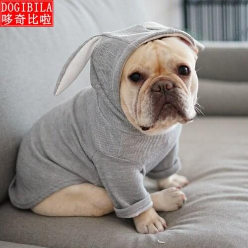 Dog fighting method Tactic Tobago Corgi medium dog clothes dress cute cartoon rabbit ears autumn and winter