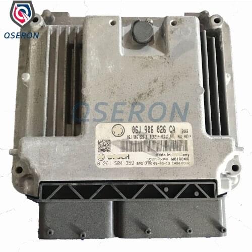 Genuine Auto Car ECU 06J906026CA Engine Parts Electronic Control Controller Unit Computer Module ECM PCM 0261S04359 For VW Bosch