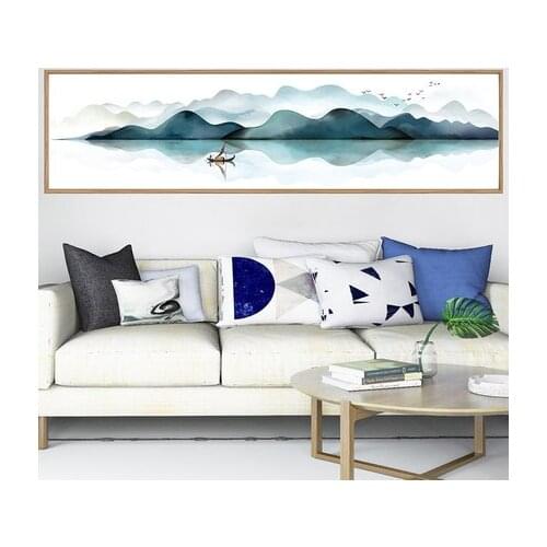 Landscape Painting Wall Sticker Poster Nature Wall Pictures For Living Room TV Background Wall Mural Vintage Bedroom Decor