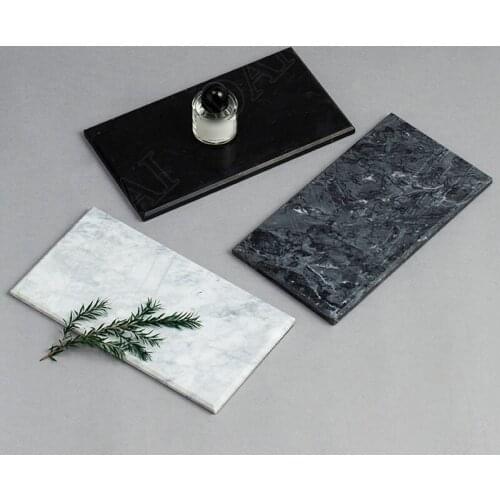 Natural Marble Storage Tray Simplicity Bathroom Cosmetic Container Bedroom Jewelryorganizer Creativity Home Decoration Modern