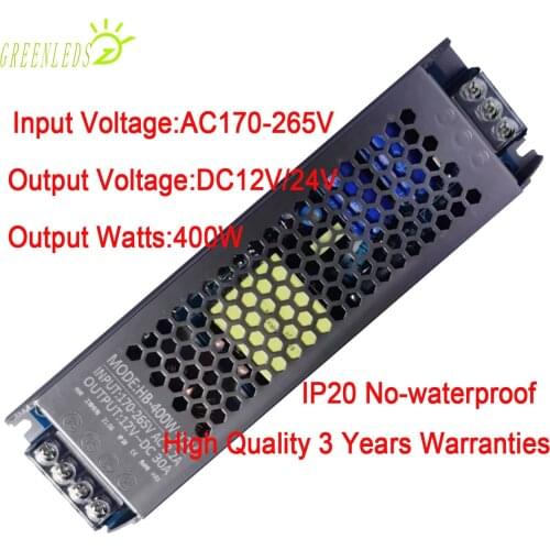 LED Power Suppliers 400w Output DC12V or 24V Input Voltage 170-265V Pure Copper Mute with High Qualtiy 3 Years Warranties