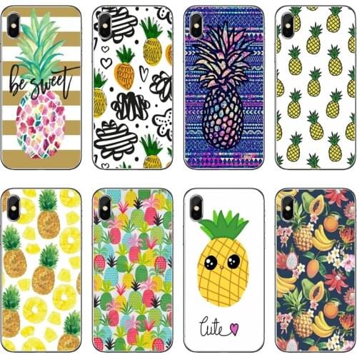 Cartoon Pineapple Transparent Phone Case For iPhone 12 11 Pro Max Mini XS Max XR X 8 7 Plus 6 6S Plus 5 5S SE 2020