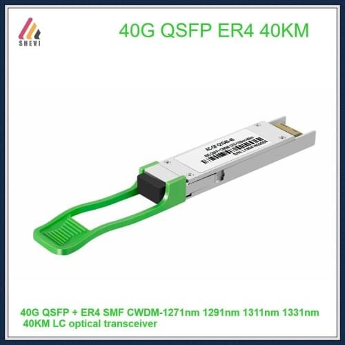 QSFP-40G-ER4 Compatible 40GBASE-ER4 QSFP+ Optical Transceiver Module for Ethernet and Data Center (SMF, 1310nm, 40km, LC, DOM)