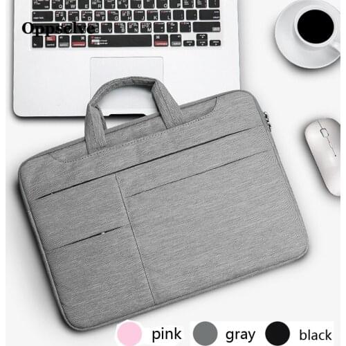 Computer Shoulder Handbag Briefcase Bag Fashion Storage Bag Hand Carrying Bag Fabric Laptop Case Unisex Business Notebook Bag