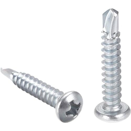 Uxcell 15pcs #8 x 3/4" Self Tapping Screws Zinc Plated Carbon Steel Phillips Pan Head Self Drilling Screws for Home Office