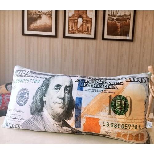 60cm Funny USD EUR Money Plush Pillow Stuffed Cushion Simulation Pound Dollar Cushion for Sofa Bed Pillow Home Decor Gift