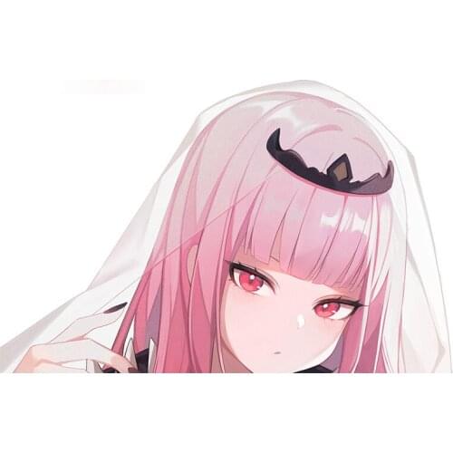 Personality Hololive En Mori SUV Car Stickers Occlusion Scratch Waterproof Vehicle Scratch-proof Truck Decal Apply To Car Window