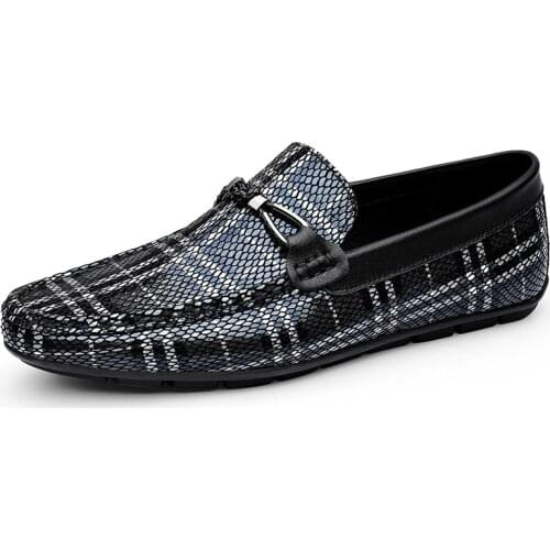 Brand Men Shoes Genuine Leather Flat Lightweight Comfortable Mens Loafers Summer Luxury Loafers Man Driving Casual Shoes New