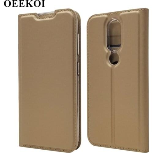 OEEKOI Ultrathin Leather Wallet Cover Case for Nokia 4.2