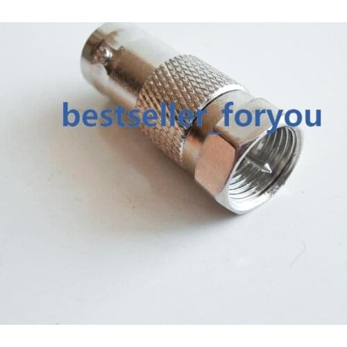 1X Brass BNC Female Jack to F Male Plug Straight RF Connector Adapter Converter