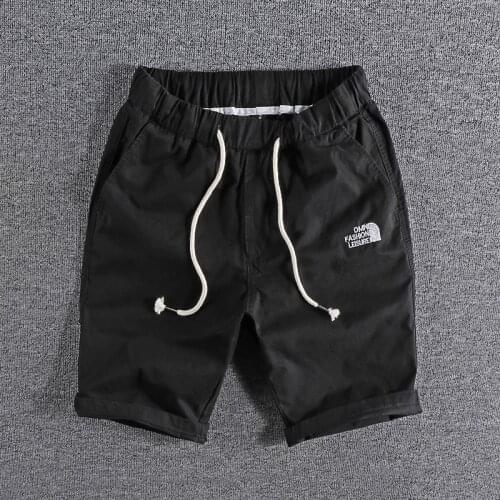 2021 Japanese fashion sports and leisure shorts young mens drawstring sports pants embroidered loose wear 53