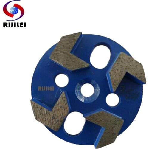 RIJILEI 15 PCS/Lot 3 Inch Magnetic Arrow Segments Diamond Grinding Disc For Concrete Floor 3" Diamond Grinding Cup Wheel U30