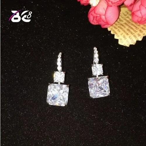 Be 8 Brand New Fashion Jewelry Square Shape Drop Earrings for Girls Long Dangle Earrings for Women Birthday Gift E585