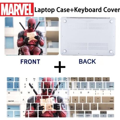 Marvel Deadpool Laptop Case with Keyboard Cover for Macbook Air Pro 13 14 15.6 Shell For Air Pro Retina11 12in Protective Cover