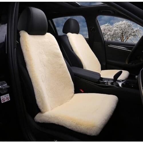 Car Seat Cover Winter Thicken Warm Seat Cushion Universal Automotive Interior Anti-slip Rabbit Plush Warm Cushion Protector Mat