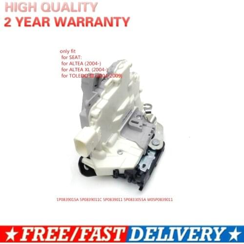 For SEAT ALTEA XL TOLEDO III Rear Left Door Lock Catch Mechanism - 1P0839015A 5P0839011C 5P0839011 5P0833055A W05P0839011